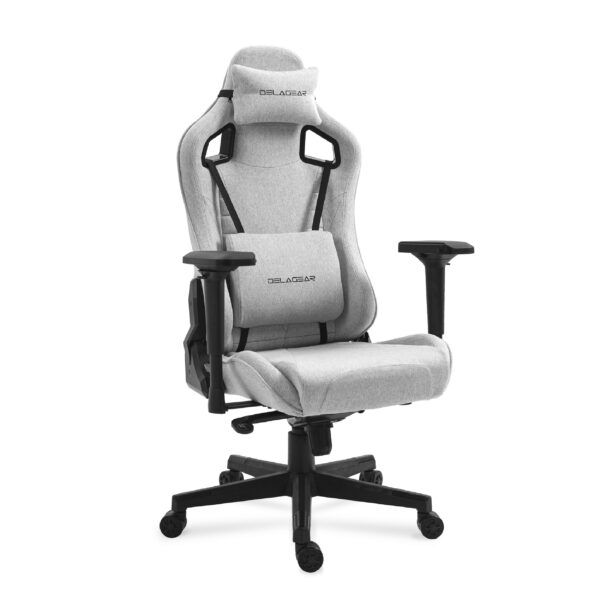 Ergonomiczny Fotel Gamingowy DELAGEAR G 808 Szary Materiałowy