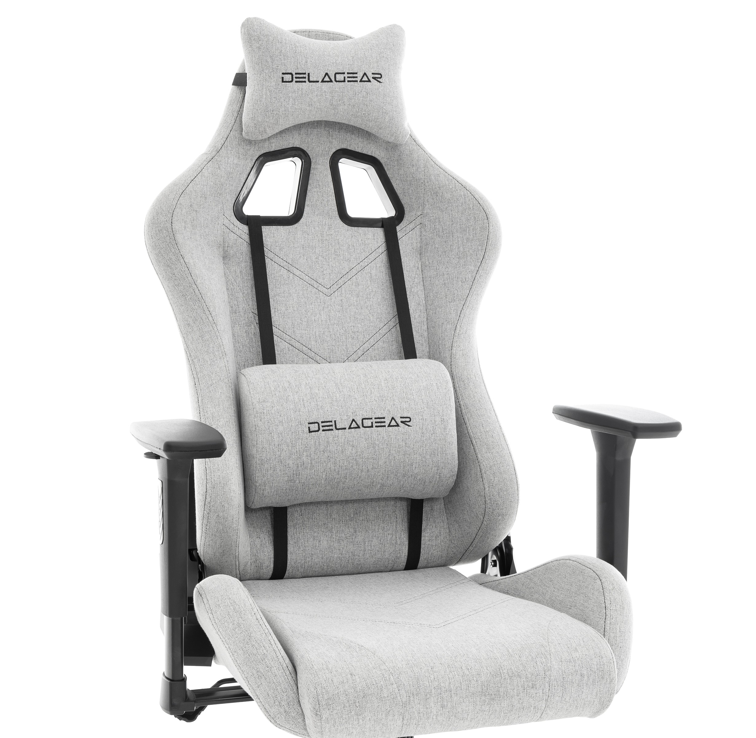 Ergonomiczny Fotel Gamingowy DELAGEAR G 606 Szary Materiałowy - obrazek 15