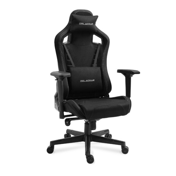 Ergonomiczny Fotel Gamingowy DELAGEAR G 808 Czarny Materiałowy