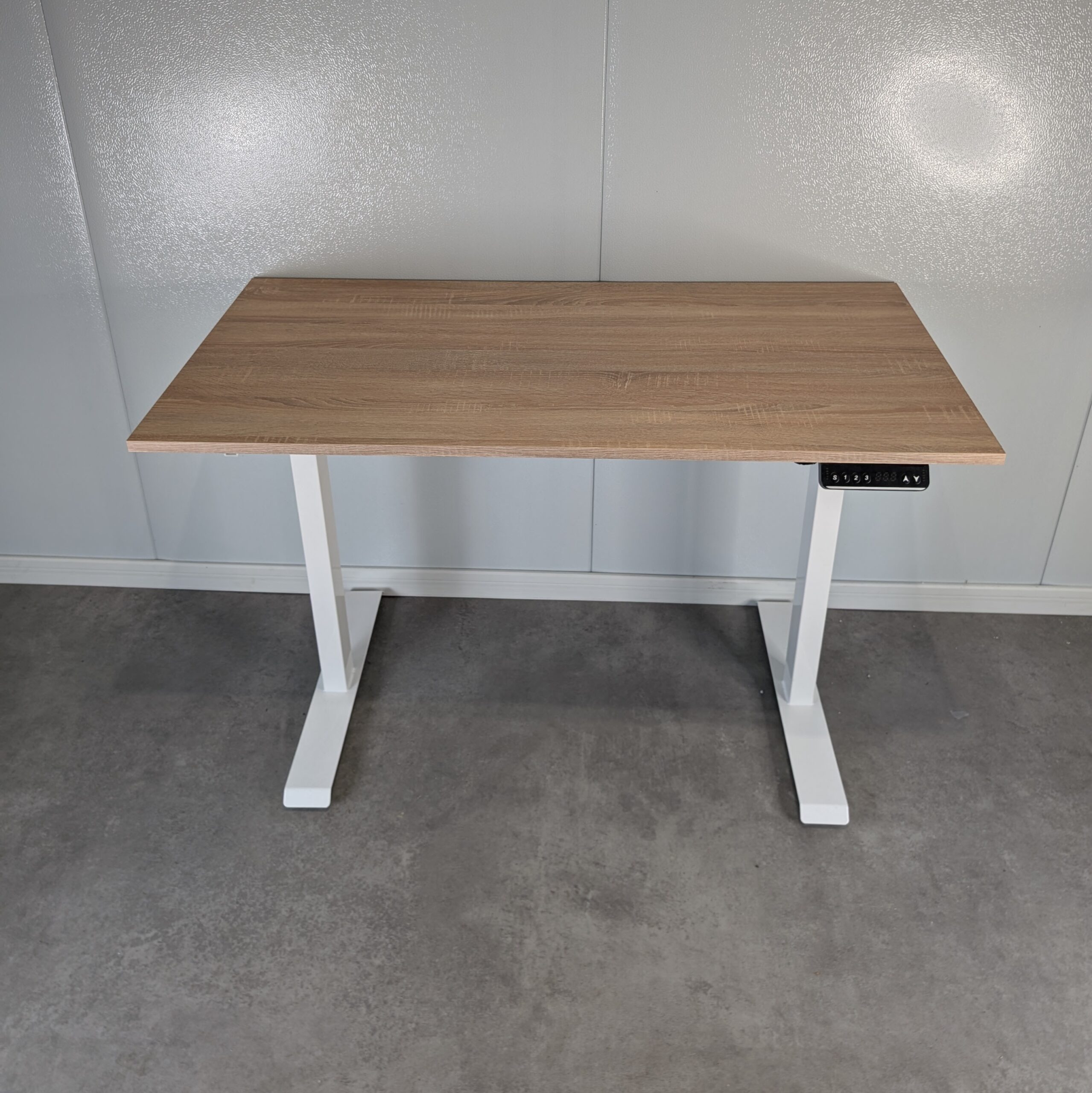 Biurko regulowane elektrycznie DREAM Basic WHITE | Dąb Sonoma UDŹWIG 100KG - obrazek 4