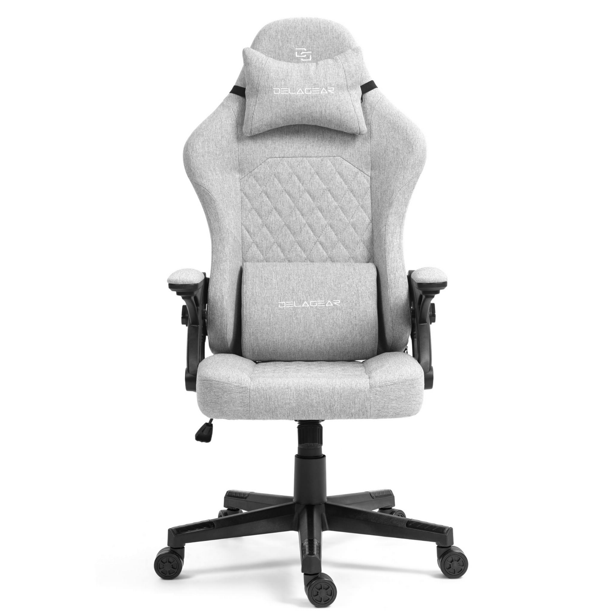 Ergonomiczny Fotel Gamingowy DELAGEAR G 404 Szary Materiałowy - obrazek 2