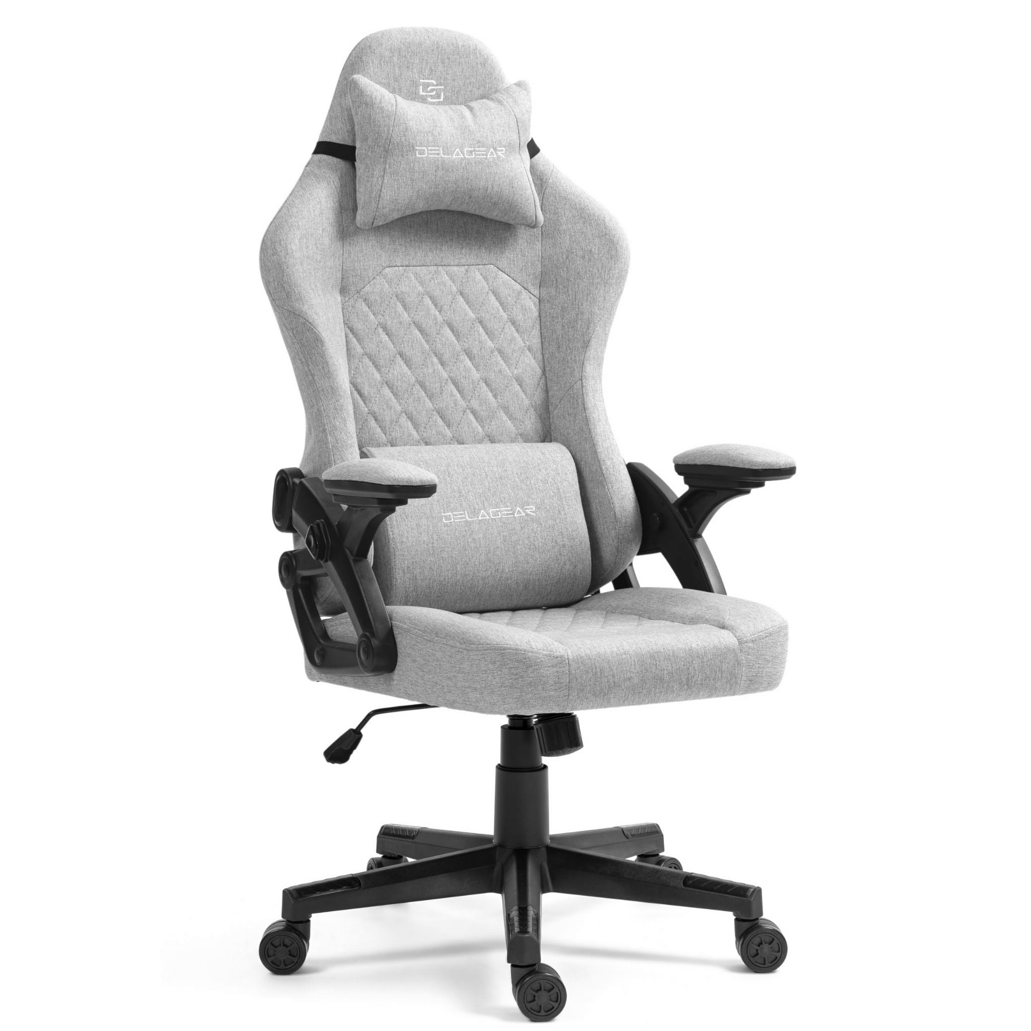 Ergonomiczny Fotel Gamingowy DELAGEAR G 404 Szary Materiałowy