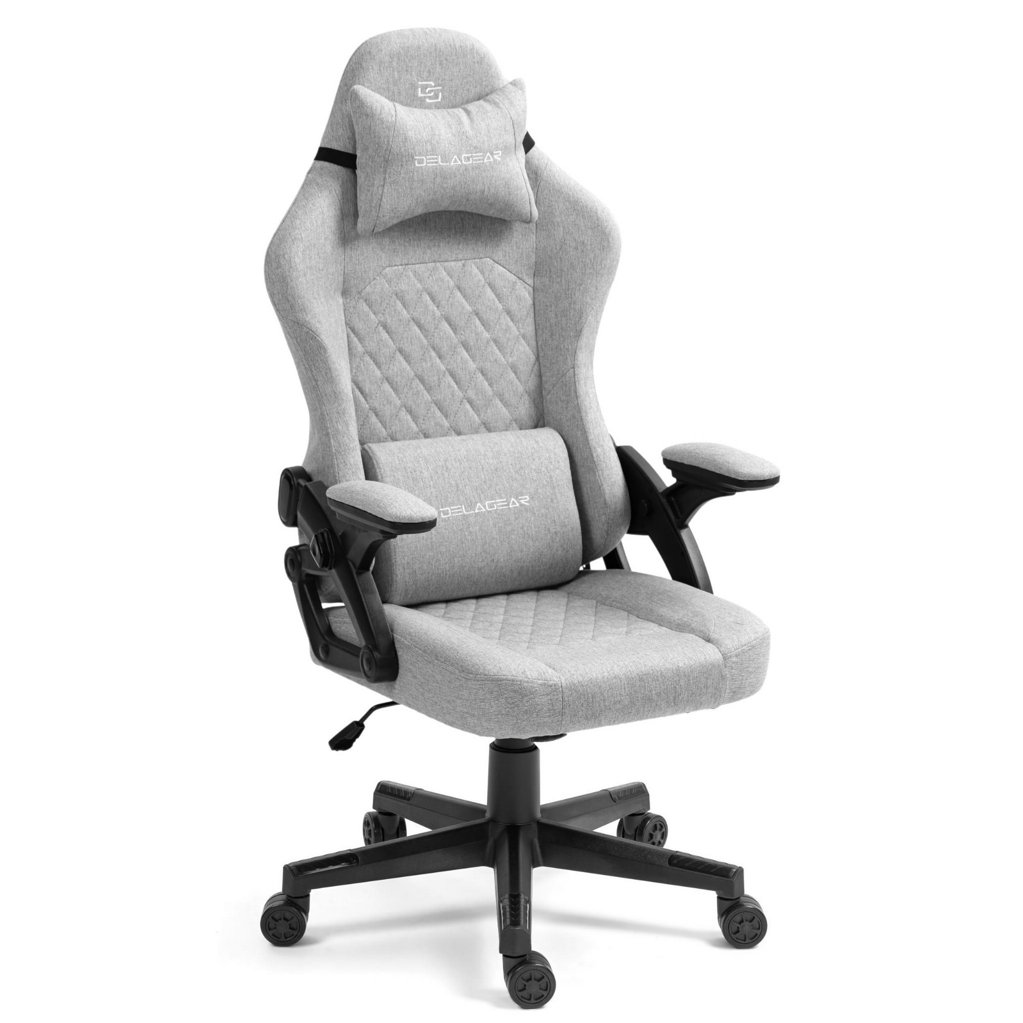 Ergonomiczny Fotel Gamingowy DELAGEAR G 404 Szary Materiałowy - obrazek 4