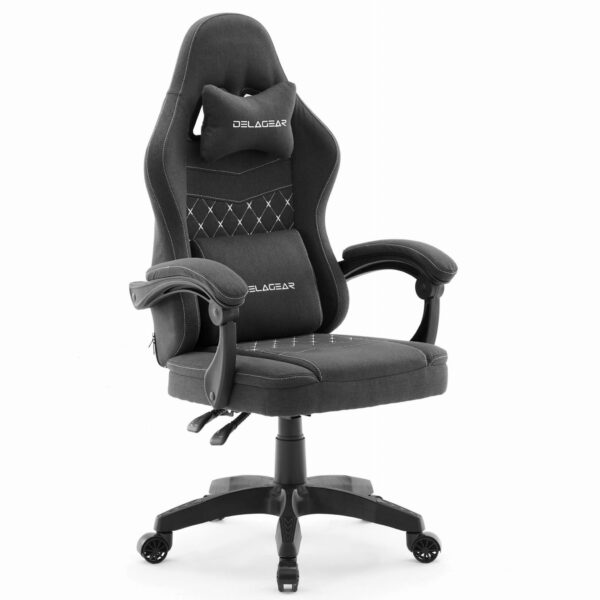 Ergonomiczny Fotel Gamingowy DELAGEAR G 300 Czarny Materiałowy
