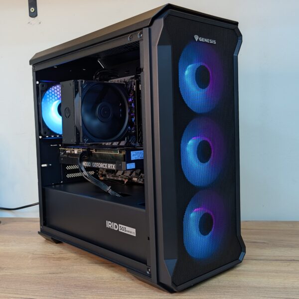 Komputer RTX 5060Ti 16GB / Ryzen 5 7500F / 16GB RAM DDR5 / 1TB M.2 GENESIS IRID 503 ARGB V2