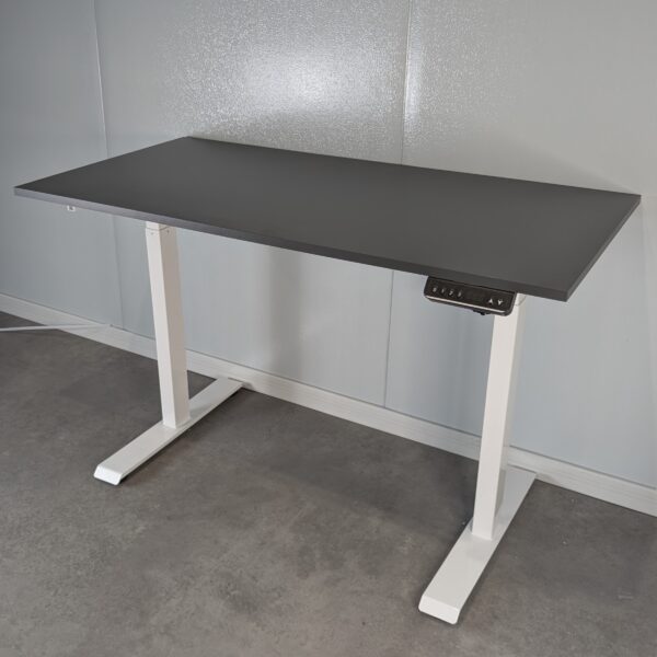 Biurko regulowane elektrycznie DREAM Basic WHITE | Grafitowy UDŹWIG 100KG