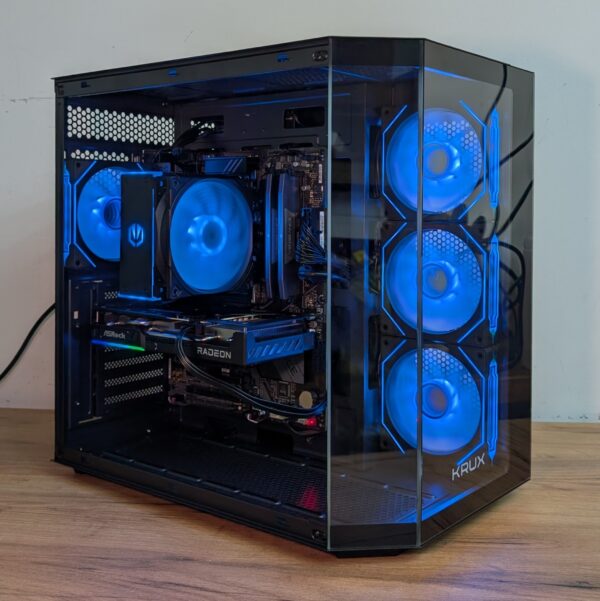 Komputer RX 9060XT 16GB / Intel i5 14400F / 16GB RAM DDR5 / 1TB M.2 / Fera 5 Black ARGB KRUX Empero